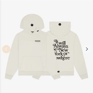 New York or Nowhere Always Hoodie XL Cream Unisex Men and Women